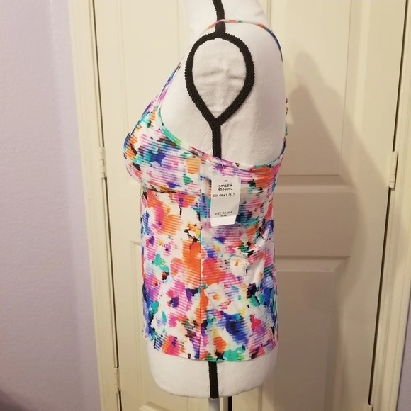 NWT Kenneth Cole Cabana Cutie Tankini Swim Top S - Picture 4 of 9